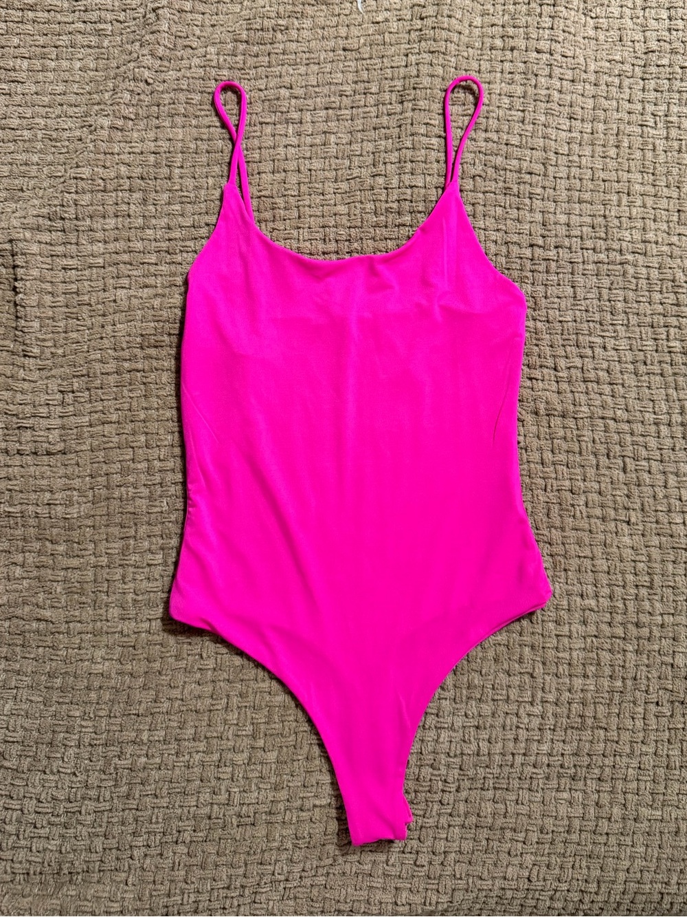 Fashion Nova Neon Pink One-Piece Bodysuit